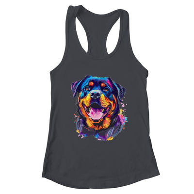 Rottweiler Mom Lover Puppy Dog Watercolor Tie Dye Painting Shirt & Tank Top | teecentury