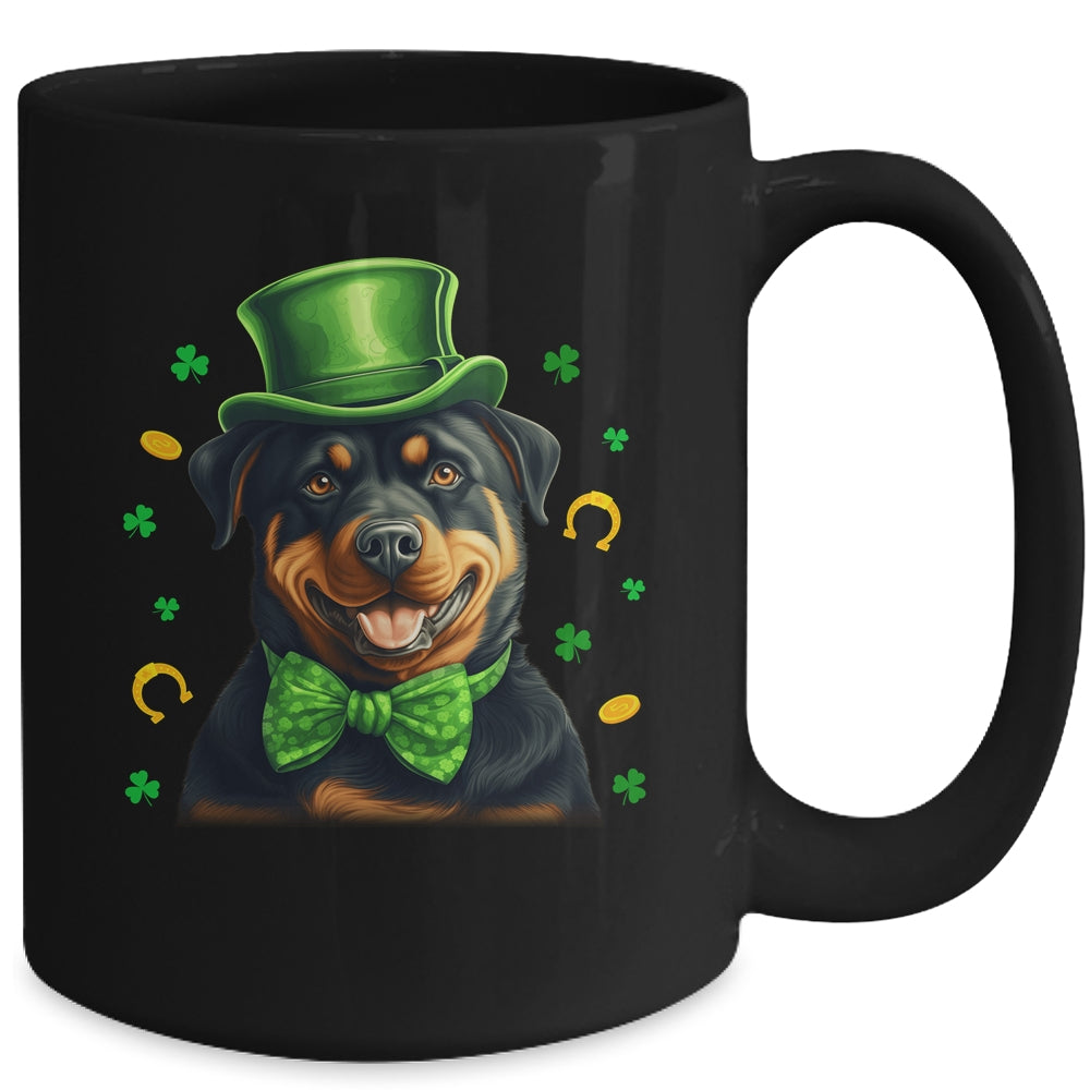 Rottweiler St Patricks Day Leprechaun Shamrock Irish Mug | teecentury