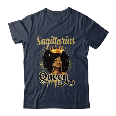 Sagittarius Queen Birthday Afro Girls Black Zodiac Birthday Shirt & Tank Top | teecentury