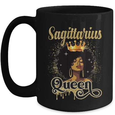 Sagittarius Queen Birthday Afro Girls Black Zodiac Birthday Mug | teecentury