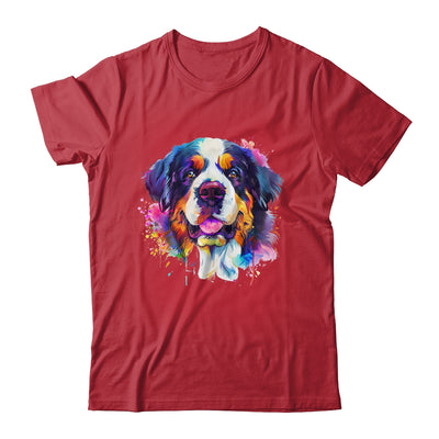 Saint Bernard Mom Lover Puppy Dog Watercolor Tie Dye Painting Shirt & Tank Top | teecentury