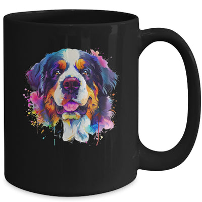 Saint Bernard Mom Lover Puppy Dog Watercolor Tie Dye Painting Mug | teecentury