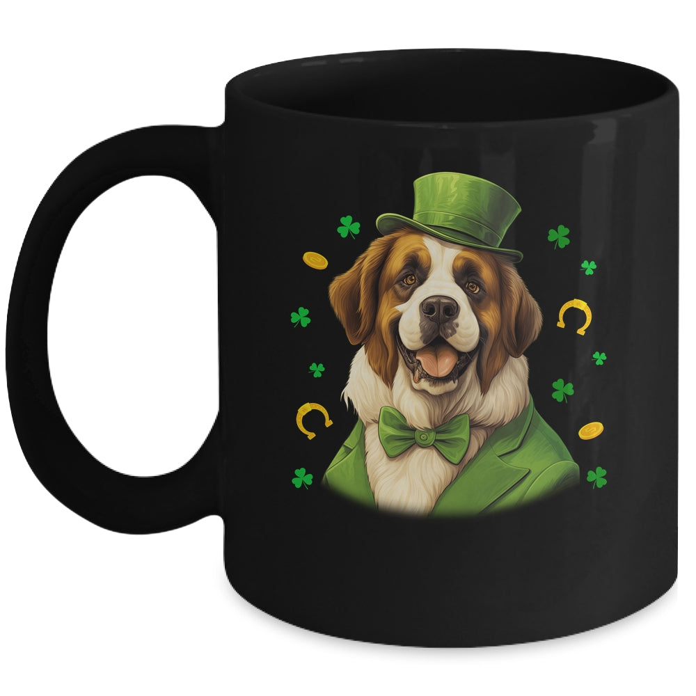 Saint Bernard St Patricks Day Leprechaun Shamrock Irish Mug | teecentury