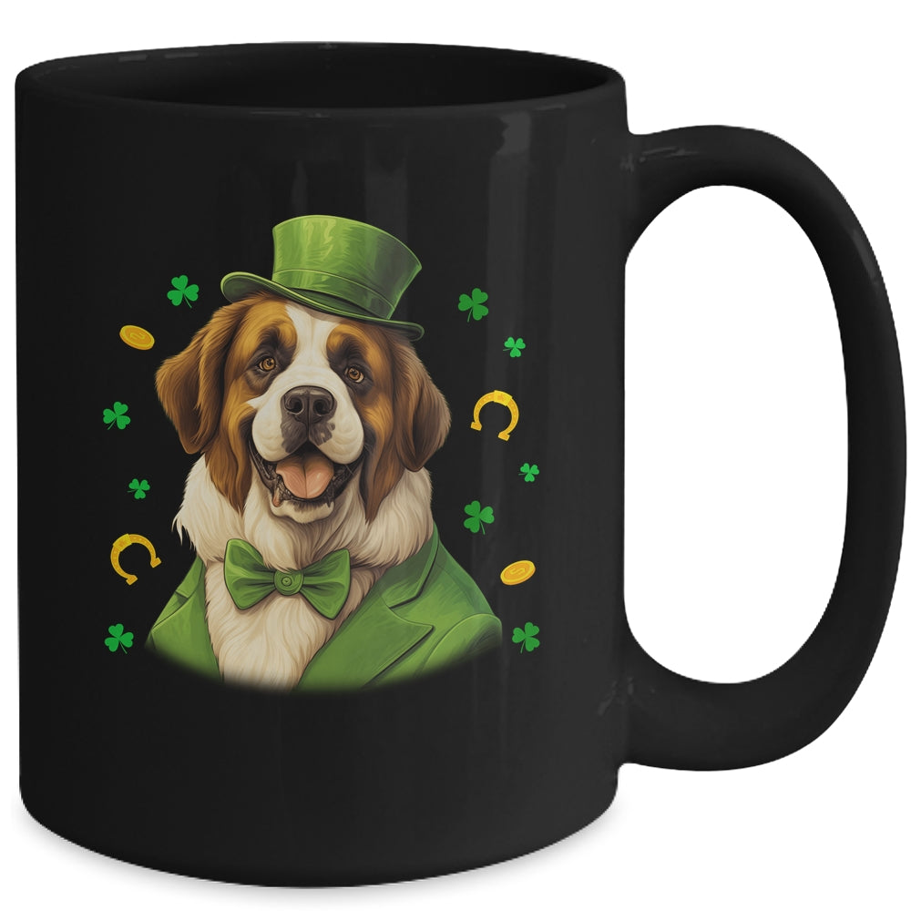 Saint Bernard St Patricks Day Leprechaun Shamrock Irish Mug | teecentury