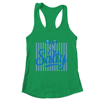 Salty Women Blue Stripes Bow Retro Summer Outfit Beach Vibes Shirt & Tank Top | teecentury