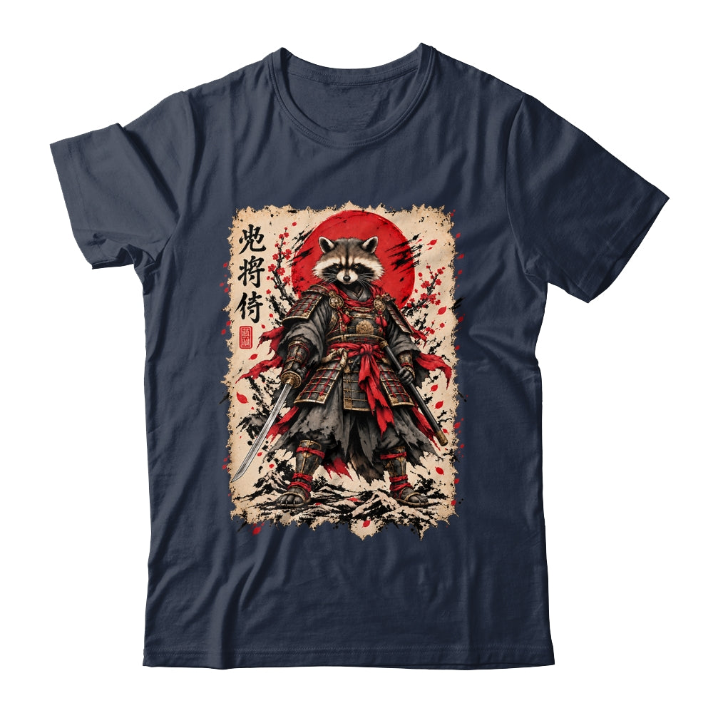 Samurai Raccoon Japanese Warrior Art Vintage Anime Graphic Shirt & Hoodie | teecentury