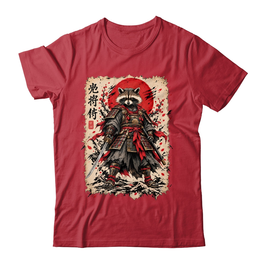 Samurai Raccoon Japanese Warrior Art Vintage Anime Graphic Shirt & Hoodie | teecentury
