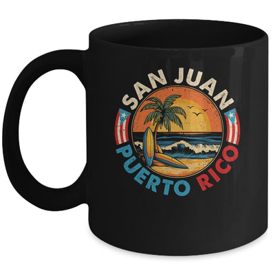 San Juan Puerto Rico Beach Retro Vintage 70s Sunset Summer Mug | teecentury