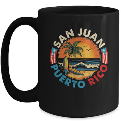 San Juan Puerto Rico Beach Retro Vintage 70s Sunset Summer Mug | teecentury