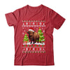 Santa Bison Animal Xmas Lighting Ugly Bison Christmas Shirt & Sweatshirt | teecentury