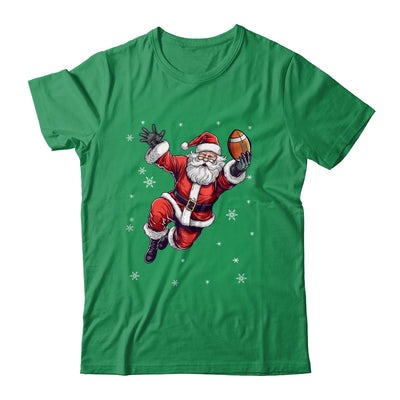 Santa Christmas Football Santa Playing Football Men Women Shirt & Sweatshirt | teecentury