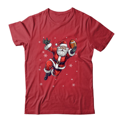 Santa Christmas Football Santa Playing Football Men Women Shirt & Sweatshirt | teecentury