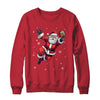 Santa Christmas Football Santa Playing Football Men Women Shirt & Sweatshirt | teecentury