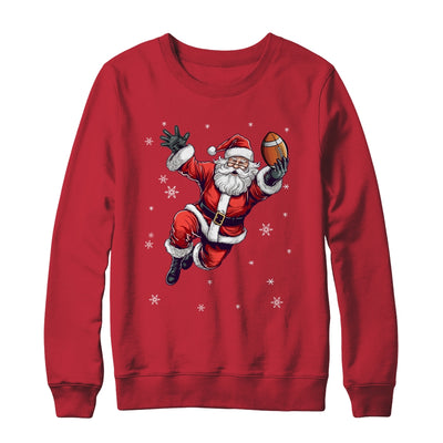 Santa Christmas Football Santa Playing Football Men Women Shirt & Sweatshirt | teecentury