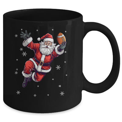 Santa Christmas Football Santa Playing Football Men Women Mug | teecentury