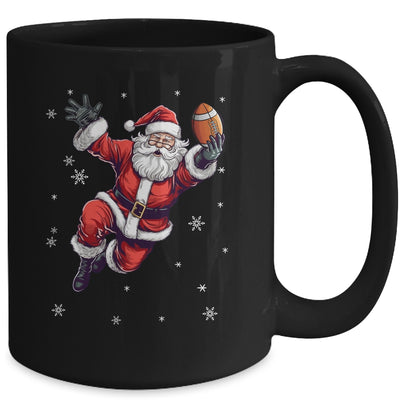 Santa Christmas Football Santa Playing Football Men Women Mug | teecentury