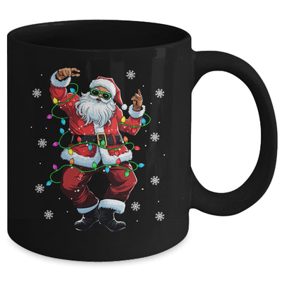 Santa Claus Black Christmas Afro African American Xmas Mug | teecentury