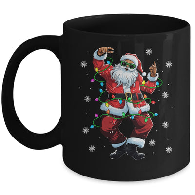 Santa Claus Black Christmas Afro African American Xmas Mug | teecentury