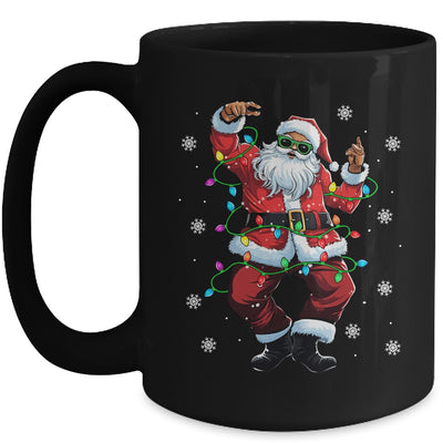 Santa Claus Black Christmas Afro African American Xmas Mug | teecentury