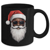 Santa Claus Black Xmas Santa Afro African American Christmas Mug | teecentury