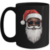 Santa Claus Black Xmas Santa Afro African American Christmas Mug | teecentury