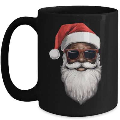 Santa Claus Black Xmas Santa Afro African American Christmas Mug | teecentury