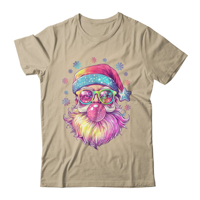 Santa Claus Blowing Pink Bubble Sunglasses Merry Christmas Shirt & Sweatshirt | teecentury
