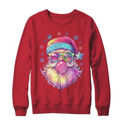 Santa Claus Blowing Pink Bubble Sunglasses Merry Christmas Shirt & Sweatshirt | teecentury