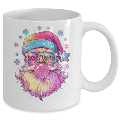 Santa Claus Blowing Pink Bubble Sunglasses Merry Christmas Mug | teecentury