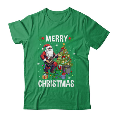 Santa Claus Guitarist Merry Christmas Guitar Men Dad Shirt & Sweatshirt | teecentury