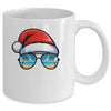 Santa Claus Hat Sunglasses Beach Christmas In July Summer Mug | teecentury
