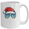 Santa Claus Hat Sunglasses Beach Christmas In July Summer Mug | teecentury