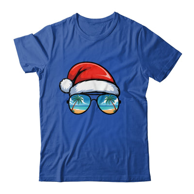 Santa Claus Hat Sunglasses Beach Christmas In July Summer Shirt & Tank Top | teecentury