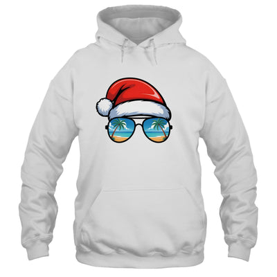 Santa Claus Hat Sunglasses Beach Christmas In July Summer Shirt & Tank Top | teecentury