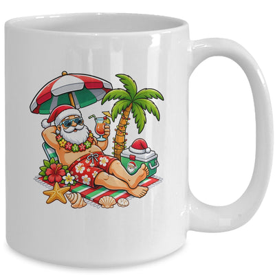 Santa Claus In Swim Christmas In July Beach Trip Men Women Mug | teecentury