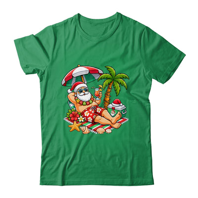 Santa Claus In Swim Christmas In July Beach Trip Men Women Shirt & Hoodie | teecentury