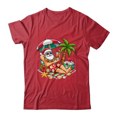 Santa Claus In Swim Christmas In July Beach Trip Men Women Shirt & Hoodie | teecentury