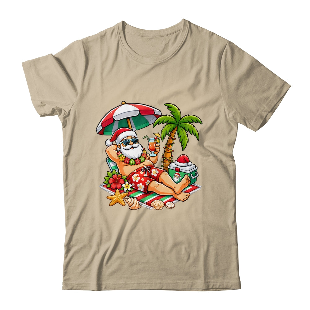 Santa Claus In Swim Christmas In July Beach Trip Men Women Shirt & Hoodie | teecentury