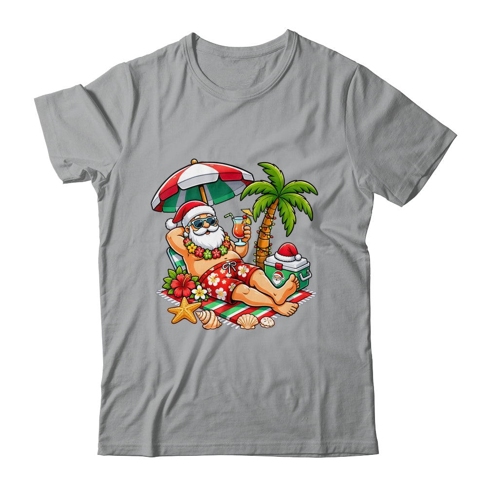 Santa Claus In Swim Christmas In July Beach Trip Men Women Shirt & Hoodie | teecentury