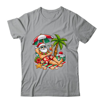 Santa Claus In Swim Christmas In July Beach Trip Men Women Shirt & Hoodie | teecentury