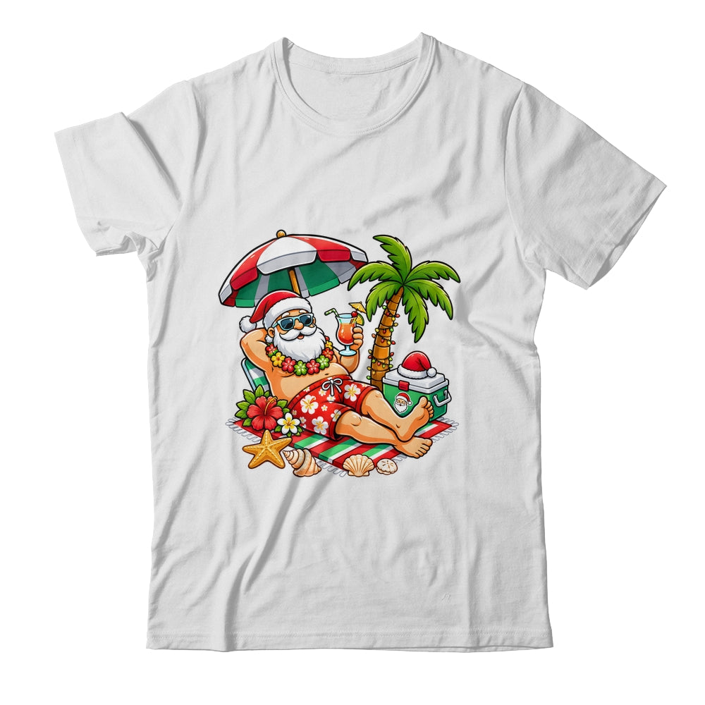 Santa Claus In Swim Christmas In July Beach Trip Men Women Shirt & Hoodie | teecentury