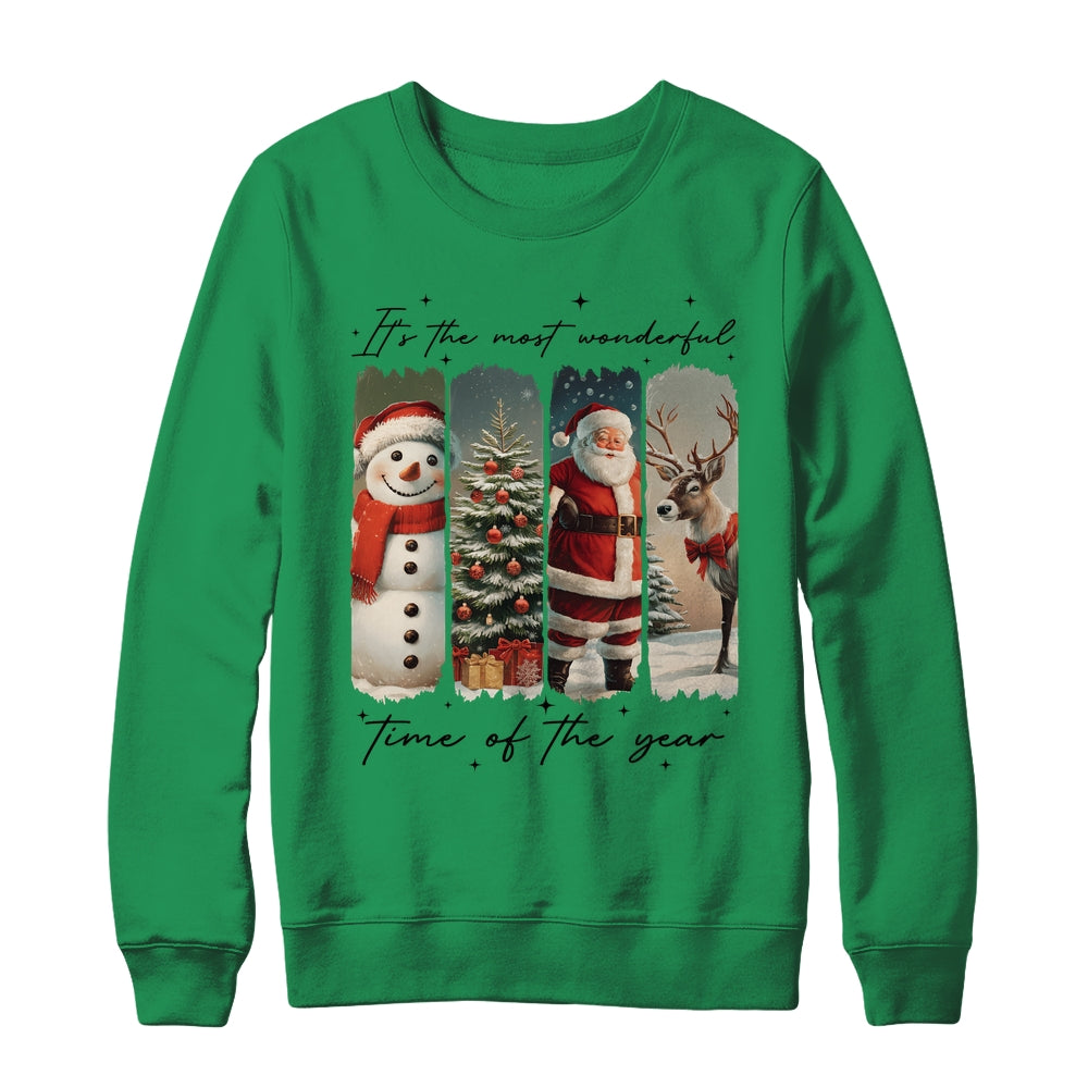 Santa Claus Merry Christmas Coquette Bow Reindeer Snowman Shirt & Sweatshirt | teecentury