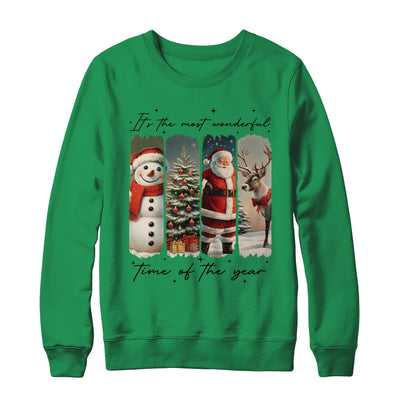 Santa Claus Merry Christmas Coquette Bow Reindeer Snowman Shirt & Sweatshirt | teecentury