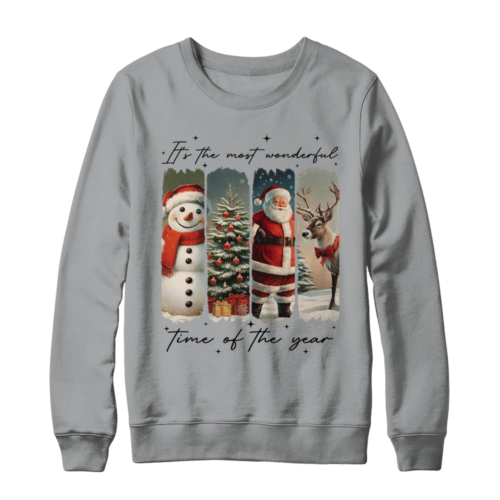 Santa Claus Merry Christmas Coquette Bow Reindeer Snowman Shirt & Sweatshirt | teecentury