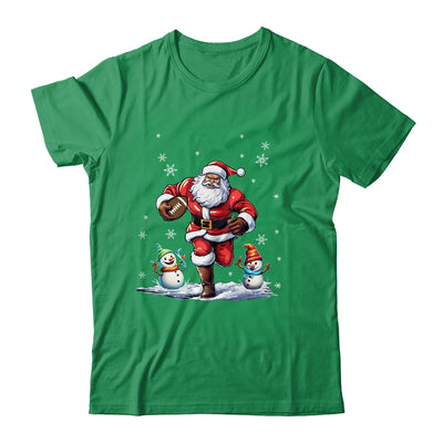 Santa Claus Playing American Football Christmas Football Fan Shirt & Sweatshirt | teecentury