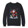 Santa Claus Playing American Football Christmas Football Fan Shirt & Sweatshirt | teecentury