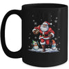 Santa Claus Playing American Football Christmas Football Fan Mug | teecentury