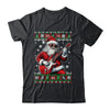 Santa Claus Playing Guitar Musician Guitarist Ugly Christmas Shirt & Sweatshirt | teecentury