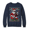 Santa Claus Playing Guitar Musician Guitarist Ugly Christmas Shirt & Sweatshirt | teecentury