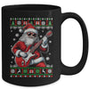 Santa Claus Playing Guitar Musician Guitarist Ugly Christmas Mug | teecentury